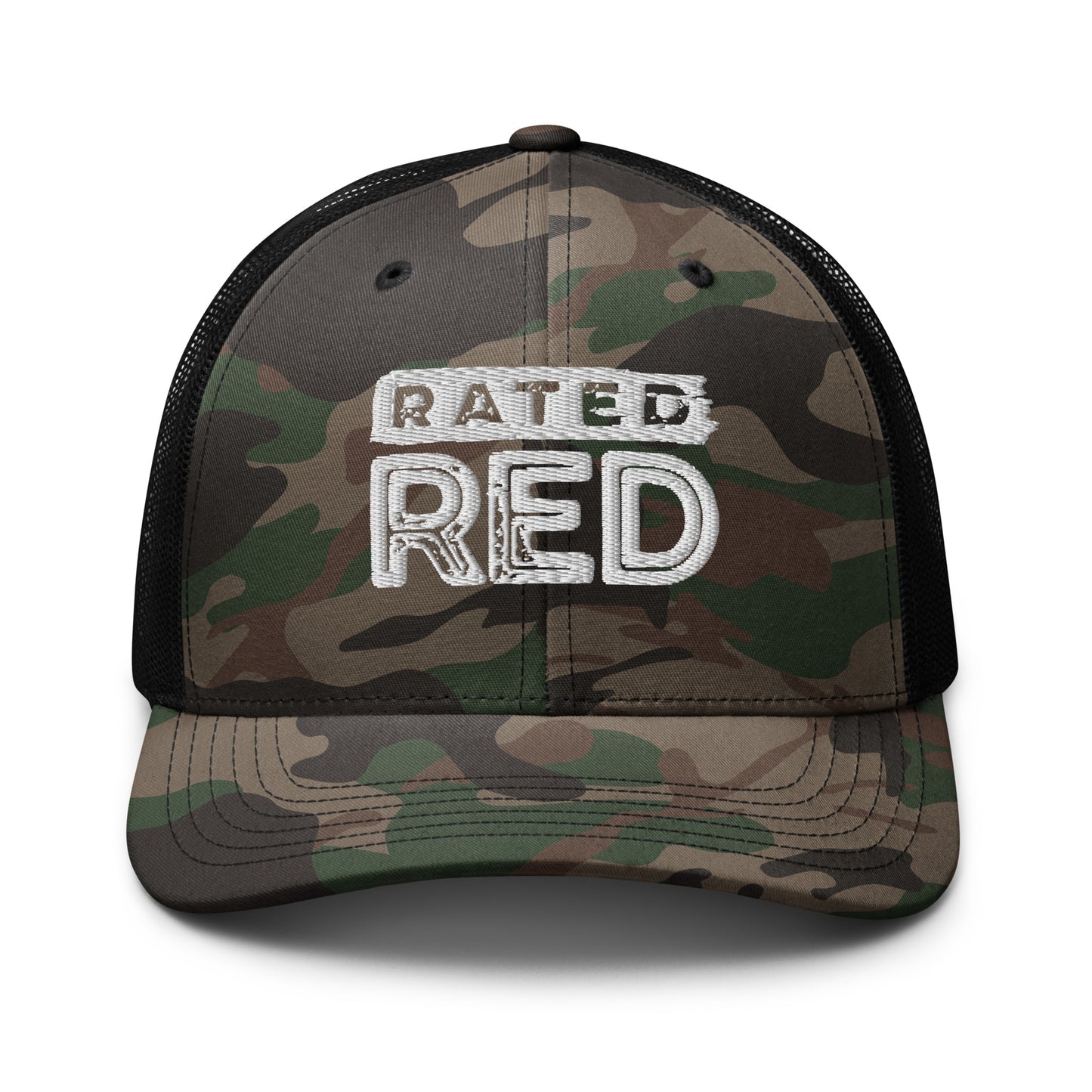 Rated Red Camo Trucker Hat