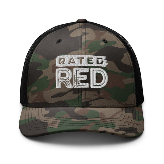 Rated Red Camo Trucker Hat