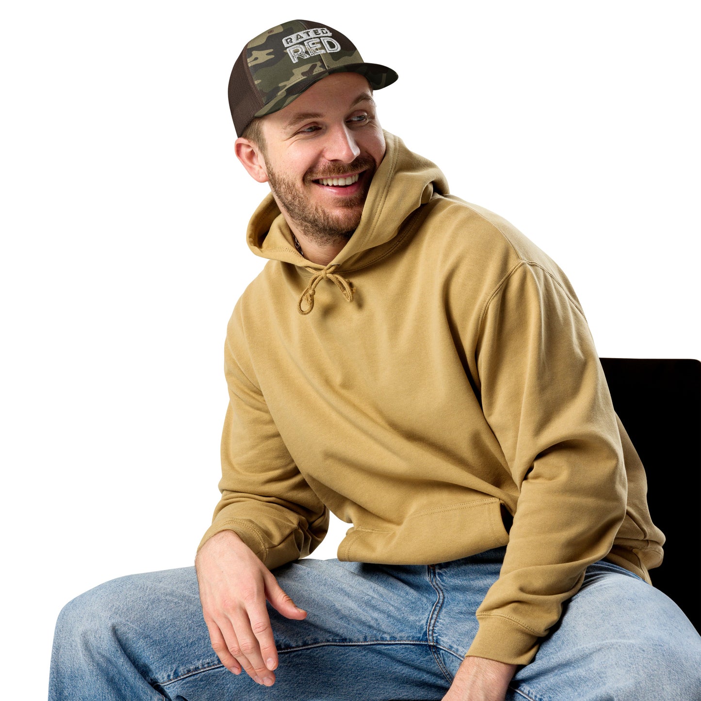 Rated Red Camo Trucker Hat