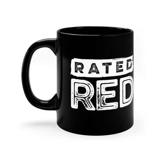 Rated Red Logo 11oz Black Mug