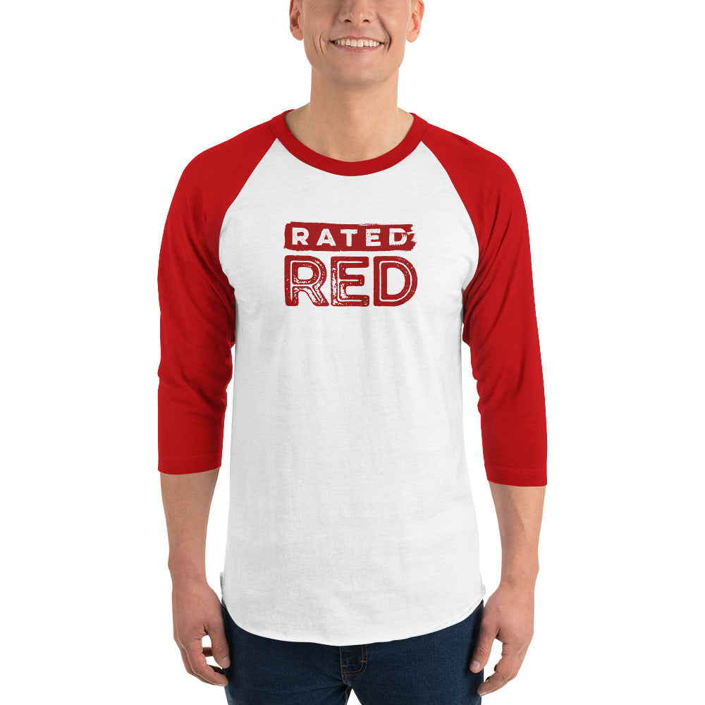 Red Rated Red 3/4 Sleeve Tee